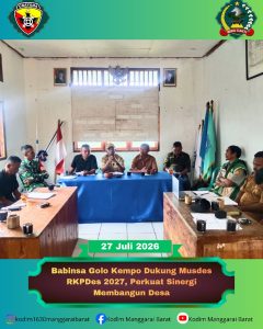 Babinsa Koramil 1630-02/Lembor Hadiri Musdes Penyusunan RKPDes 2027, Wujudkan Pembangunan Desa yang Partisipatif