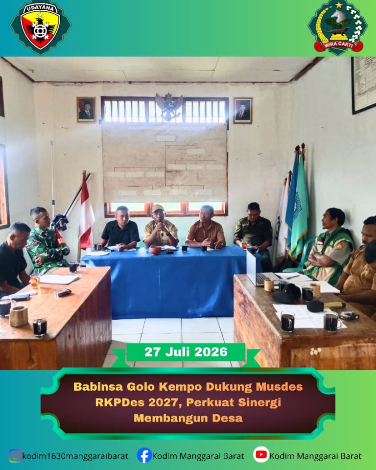 Babinsa Koramil 1630-02/Lembor Hadiri Musdes Penyusunan RKPDes 2027, Wujudkan Pembangunan Desa yang Partisipatif